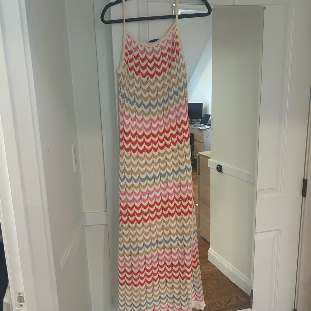 Rachel Zoe Chevron Maxi Dress in Cream, Red, Pink, Blue, Tan